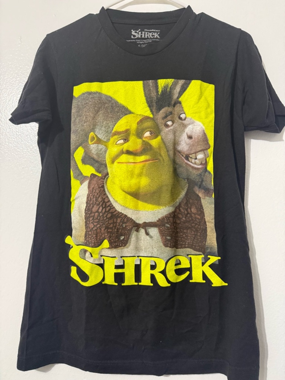 DreamWorks Shrek Black Tee with Yellow Graphic